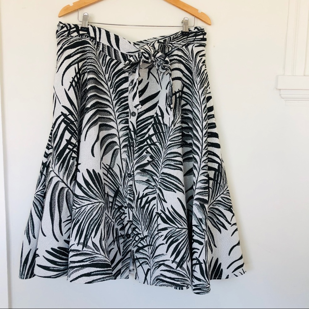 NWT Anthropologie Hutch Tropical Palm Fern Skirt